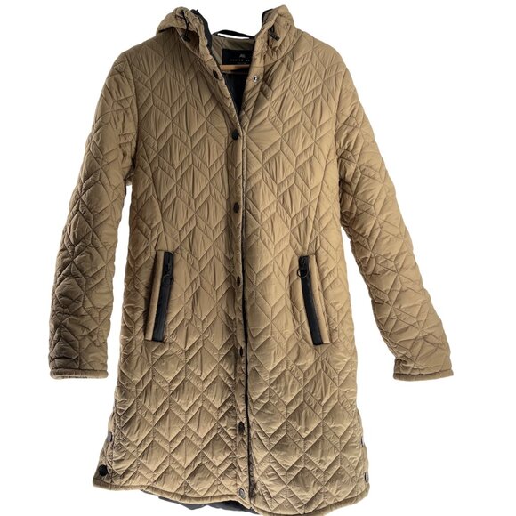 Andrew Marc Womens Rialto Quilted Parka With Hood & Pockets Medium - Picture 11 of 16